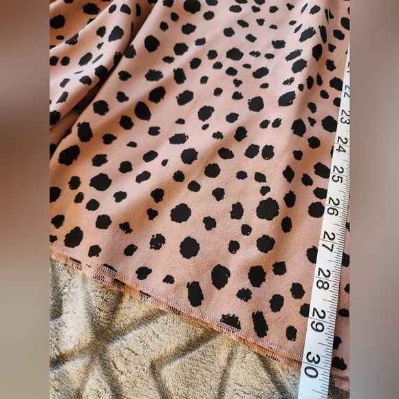 Shein long skirt, black polka dot and mauve, small - Picture 5 of 7